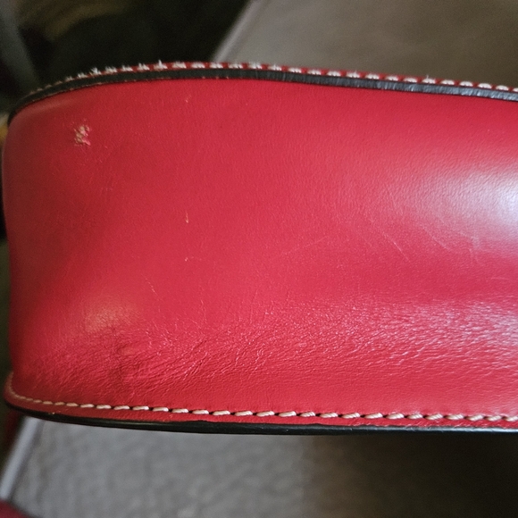 Red Dooney & Bourke Alto Collection Crossbody Bag Saddle bag Vintage - Picture 5 of 7